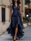 Damska Elegancka Satynowa Suknia Wieczorowa | Luksusowa Halter Midi z Falbanami 0