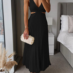 Damska Plisowana Sukienka Midi | Elegancka Letnia Sukienka Na Wesele 3