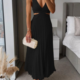 Damska Plisowana Sukienka Midi | Elegancka Letnia Sukienka Na Wesele 3