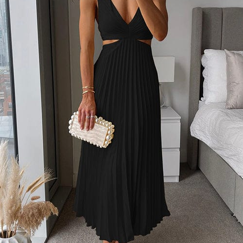 Damska Plisowana Sukienka Midi | Elegancka Letnia Sukienka Na Wesele 3