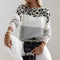 Damski Miękki Sweter w Panterkę | Stylowy Regular Fit Zimowy Sweterek 0