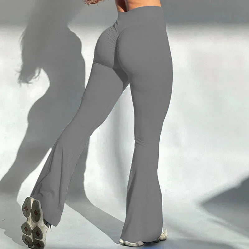 Damskie Elastyczne Legginsy Push-Up | Stylowe Bootcut z Wysokim Stanem 1