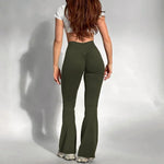 Damskie Elastyczne Legginsy Push-Up | Stylowe Bootcut z Wysokim Stanem 4