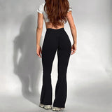 Damskie Elastyczne Legginsy Push-Up | Stylowe Bootcut z Wysokim Stanem 5
