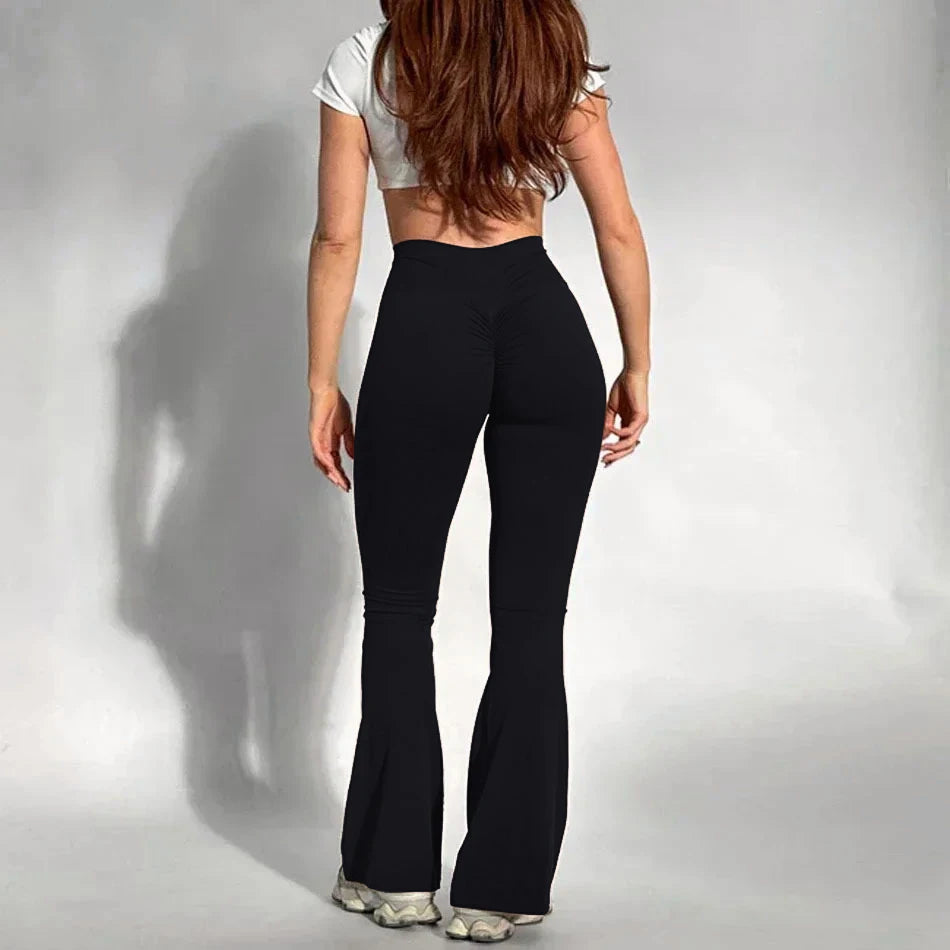 Damskie Elastyczne Legginsy Push-Up | Stylowe Bootcut z Wysokim Stanem 5