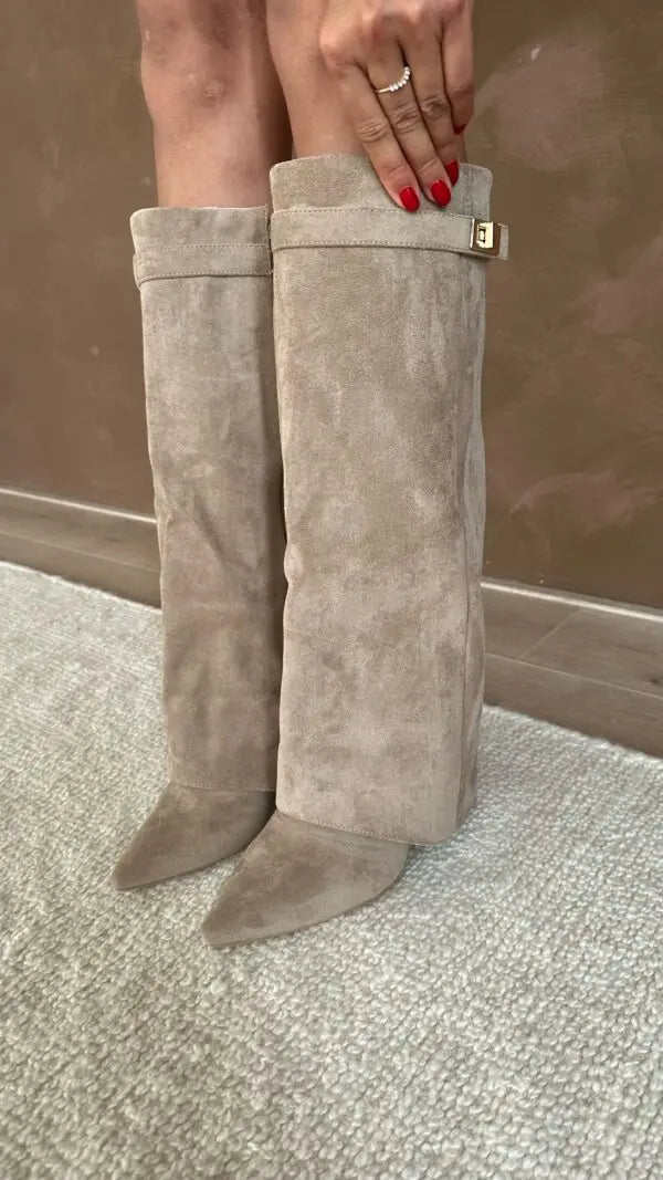 Damskie Skórzane Botki | Eleganckie Wysokie Obuwie na Zimę | Wygodne i Stylowe 3