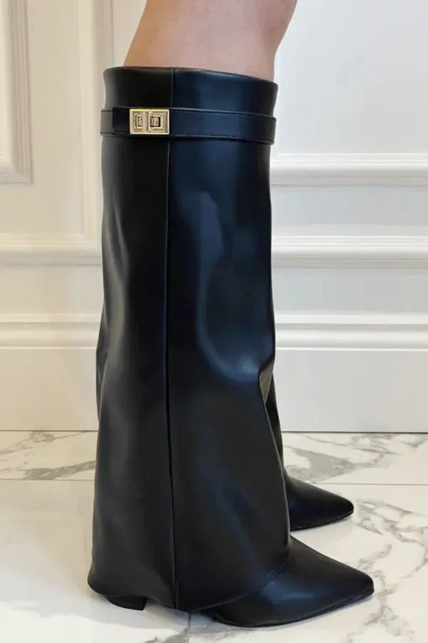 Damskie Skórzane Botki | Eleganckie Wysokie Obuwie na Zimę | Wygodne i Stylowe 9