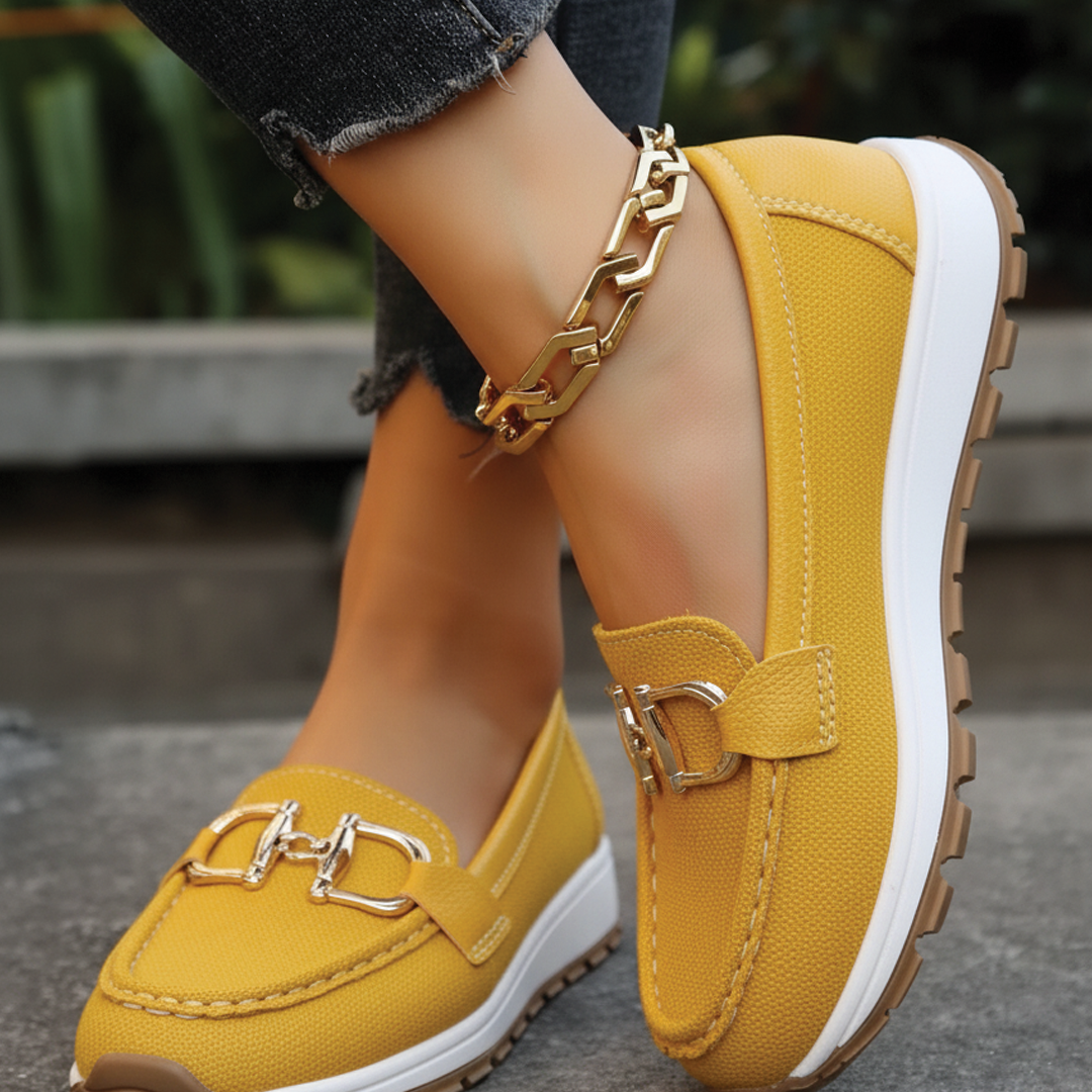 Damskie Wegańskie Mokasyny | Eleganckie Płaskie Buty z Klamrą na Co Dzień 4