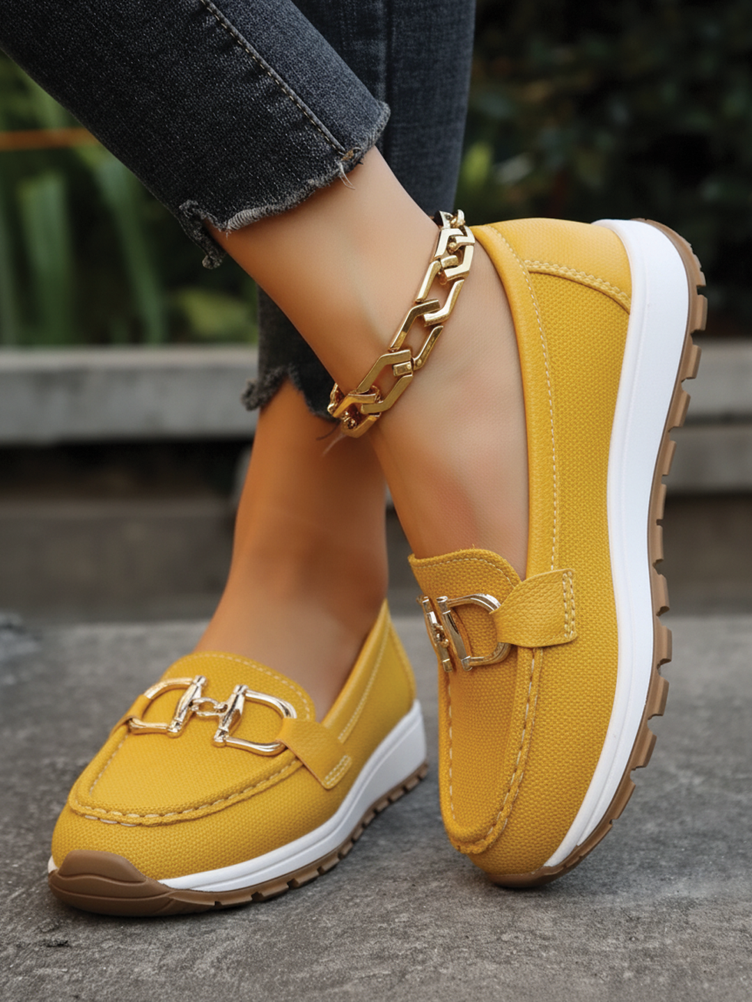 Damskie Wegańskie Mokasyny | Eleganckie Płaskie Buty z Klamrą na Co Dzień 4