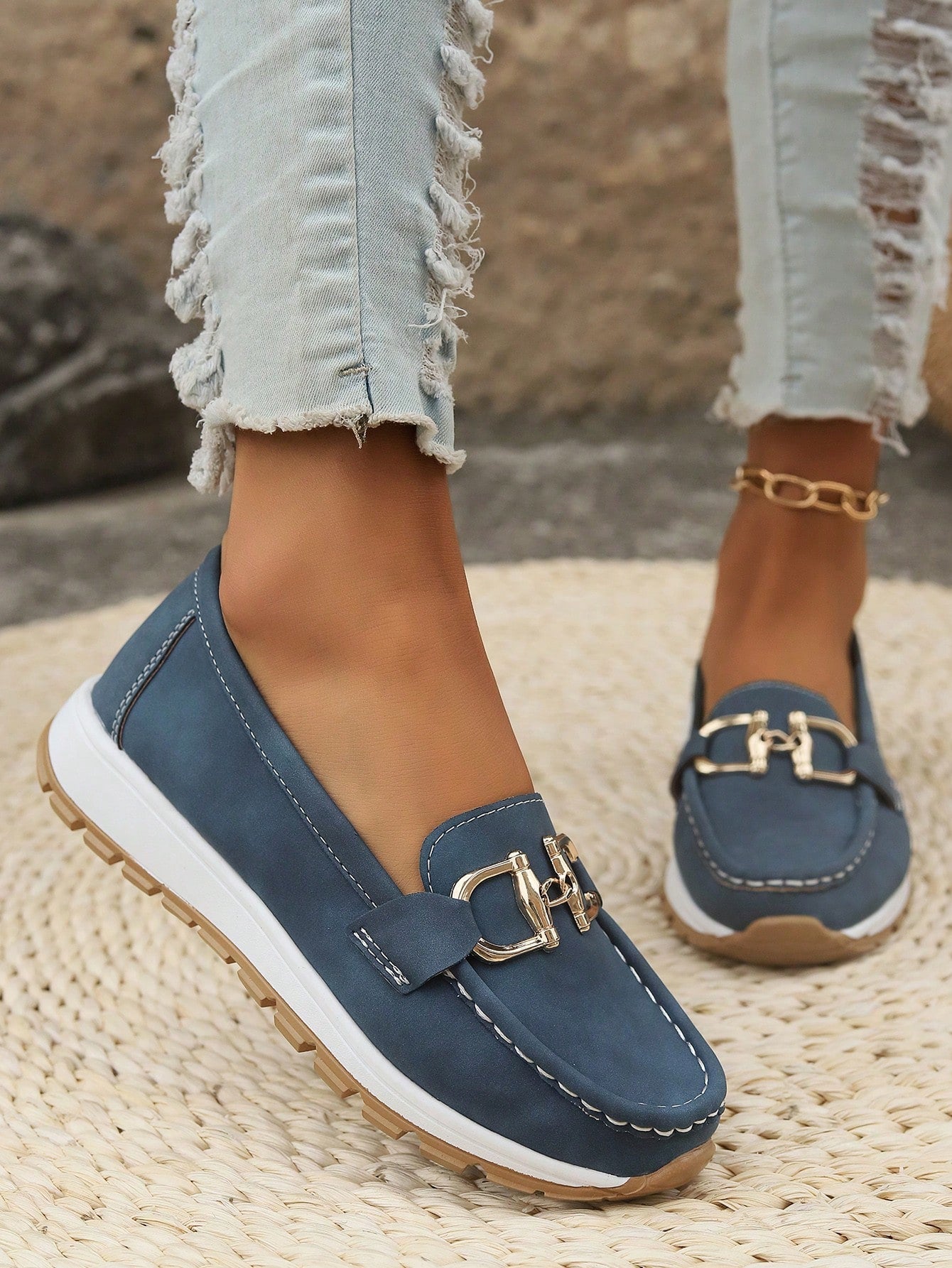 Damskie Wegańskie Mokasyny | Eleganckie Płaskie Buty z Klamrą na Co Dzień 5