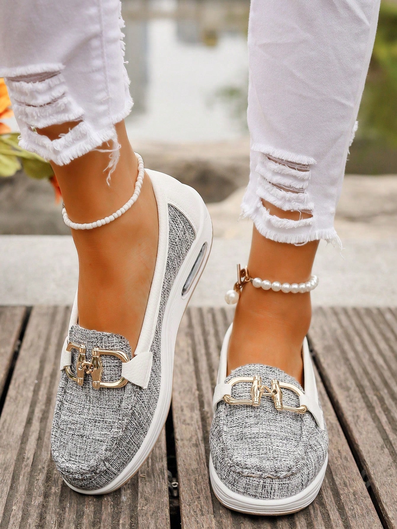 Damskie Wegańskie Mokasyny | Eleganckie Płaskie Buty z Klamrą na Co Dzień 6