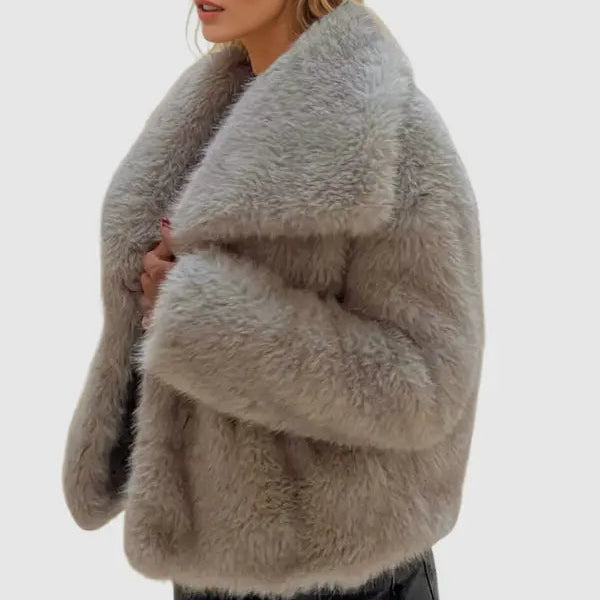 Luksusowa Kurtka Ze Sztucznego Futra Damska z Obszernym Krojem | Elegancki Styl na Chłodne Dni 1