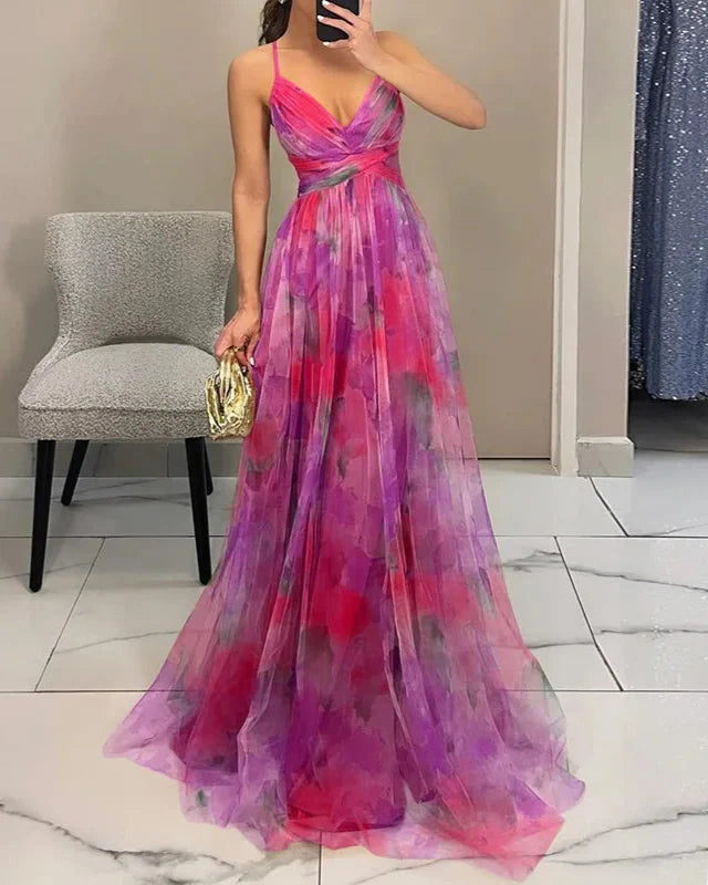 Sukienka Damska Kwiatowa Maxi | Elegancka Letnia Sukienka na Wesele 11