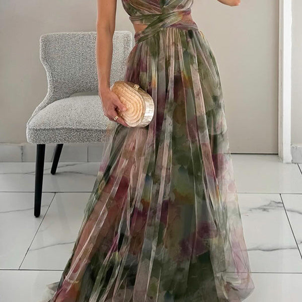 Sukienka Damska Kwiatowa Maxi | Elegancka Letnia Sukienka na Wesele 9